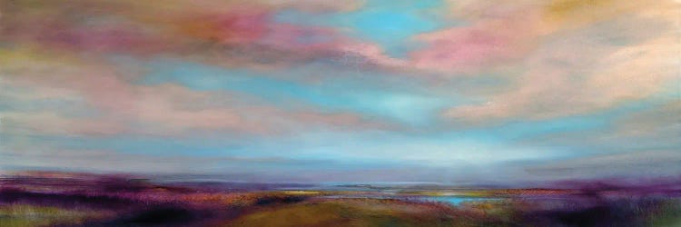 Heathland - Turquoise Sky And Rose Clouds by Annette Schmucker wall art
