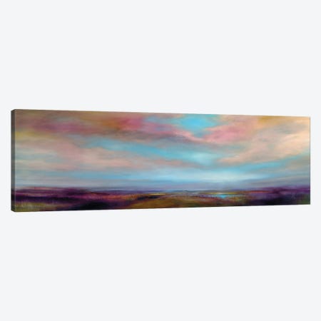 Heathland - Turquoise Sky And Rose Clouds Canvas Print #ASK182} by Annette Schmucker Canvas Artwork
