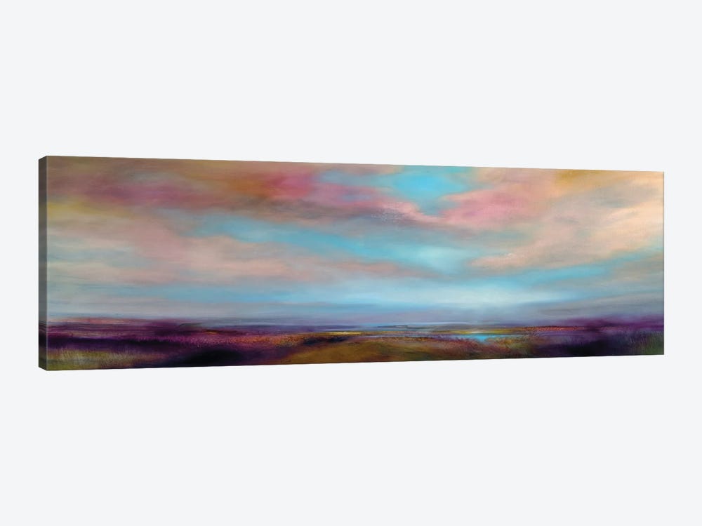 Heathland - Turquoise Sky And Rose Clouds by Annette Schmucker 1-piece Canvas Artwork