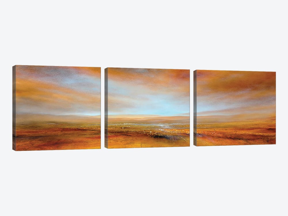 Wide Land - Autumnal Light by Annette Schmucker 3-piece Canvas Print