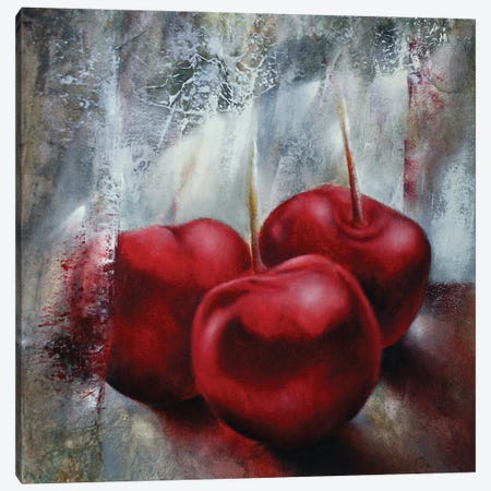 Cherries Canvas Print #ASK186} by Annette Schmucker Art Print