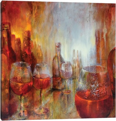 Burgundy - Late Evening Canvas Art Print - Red Art