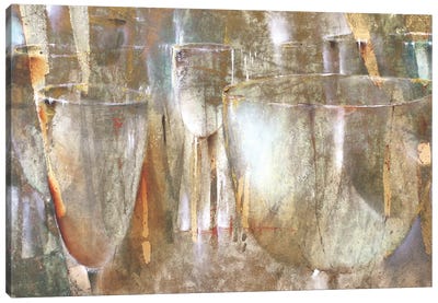 Playing With The Light - Glasses Canvas Art Print - Annette Schmucker