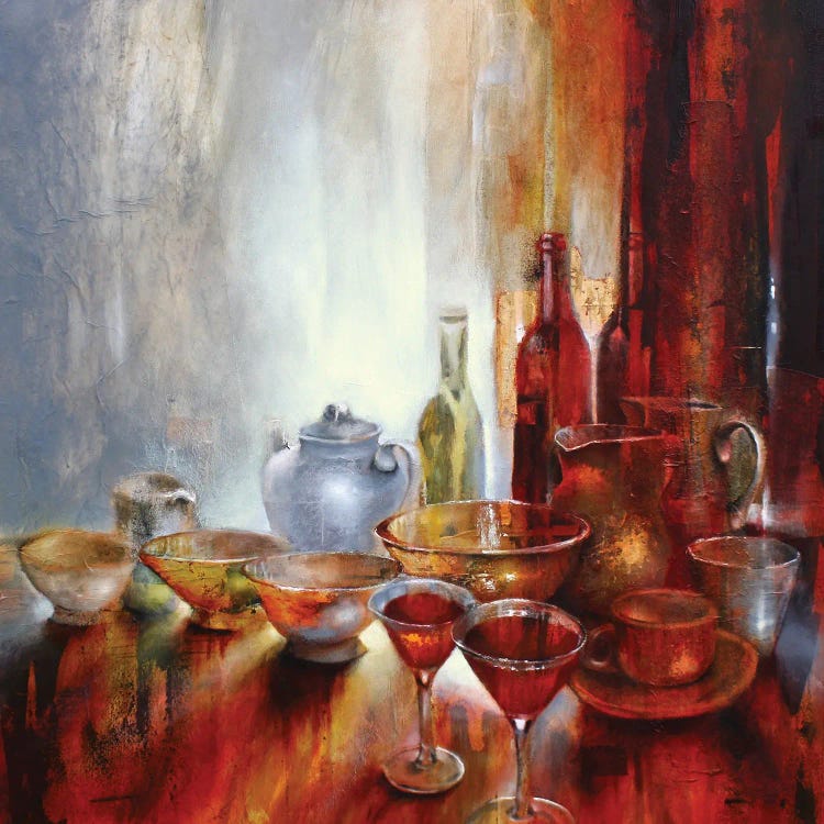 Still Life With A Grey Tea Pot