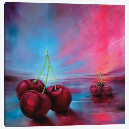 Cherries - And A Bright Day Canvas Print #ASK196} by Annette Schmucker Canvas Art