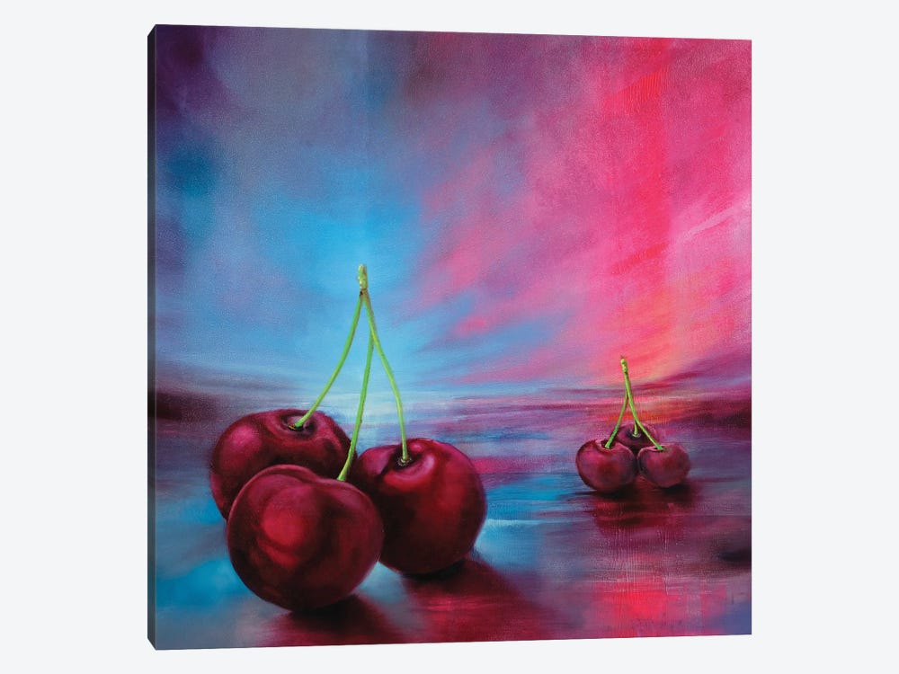 Cherries - And A Bright Day by Annette Schmucker 1-piece Canvas Art Print