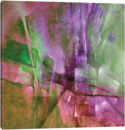 Fantasie In Green And Purple Canvas Art Print - Annette Schmucker