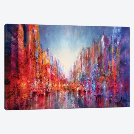 City On The River I Canvas Print #ASK24} by Annette Schmucker Canvas Art