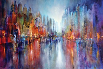 City On The River II by Annette Schmucker canvas print
