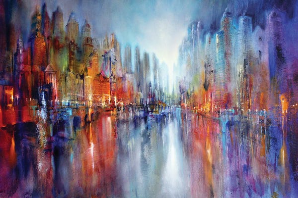 Annette Schmucker: City On The River II by Annette Schmucker