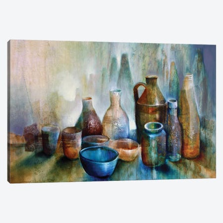 Still Life With Blue Bowl Canvas Print #ASK71} by Annette Schmucker Canvas Art