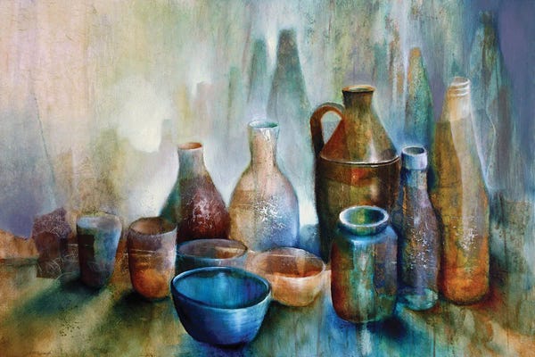 Annette Schmucker: Still Life With Blue Bowl by Annette Schmucker