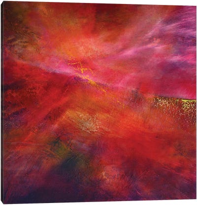 Summer Wind Canvas Art Print - Red Abstract Art