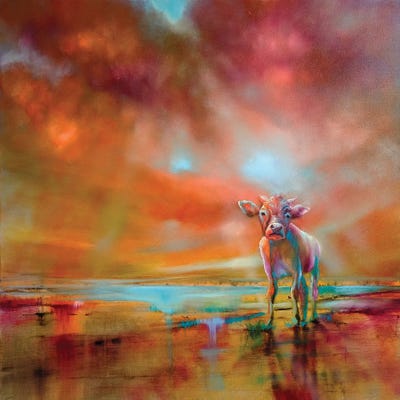 The Coloured Cow by Annette Schmucker canvas print