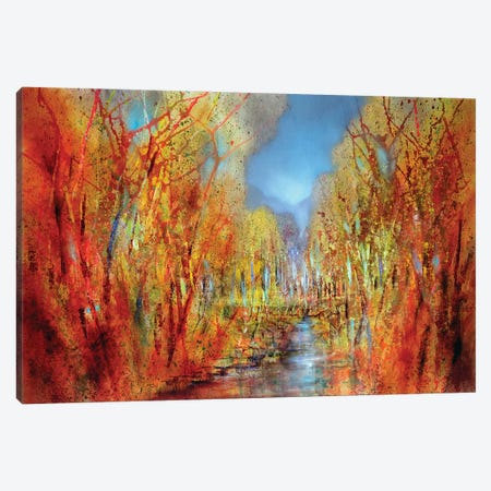 The Forests Colourful Canvas Print #ASK79} by Annette Schmucker Canvas Art