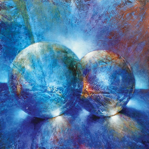 Annette Schmucker: Two Blue Marbles by Annette Schmucker