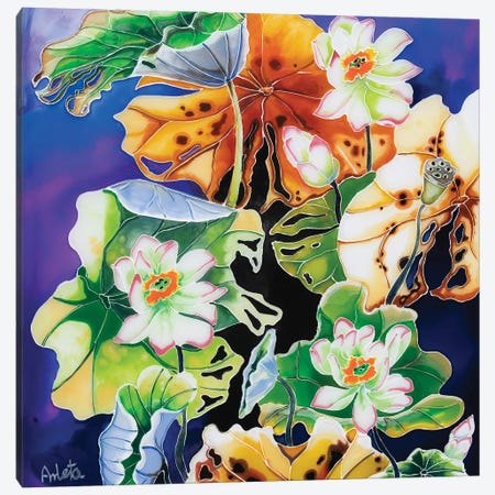 Five Lilies Canvas Print #ASL12} by Arleta Smolko Art Print