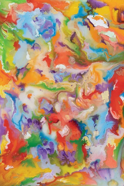 Orange Abstract by Arleta Smolko framed canvas print