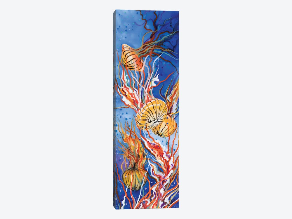 Orange Jellyfish by Arleta Smolko 1-piece Canvas Wall Art