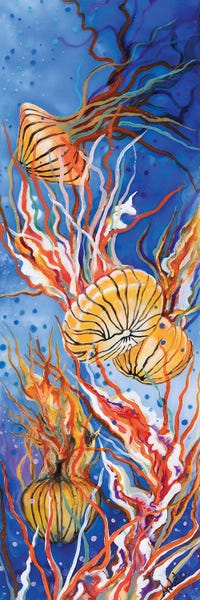 Arleta Smolko: Orange Jellyfish by Arleta Smolko