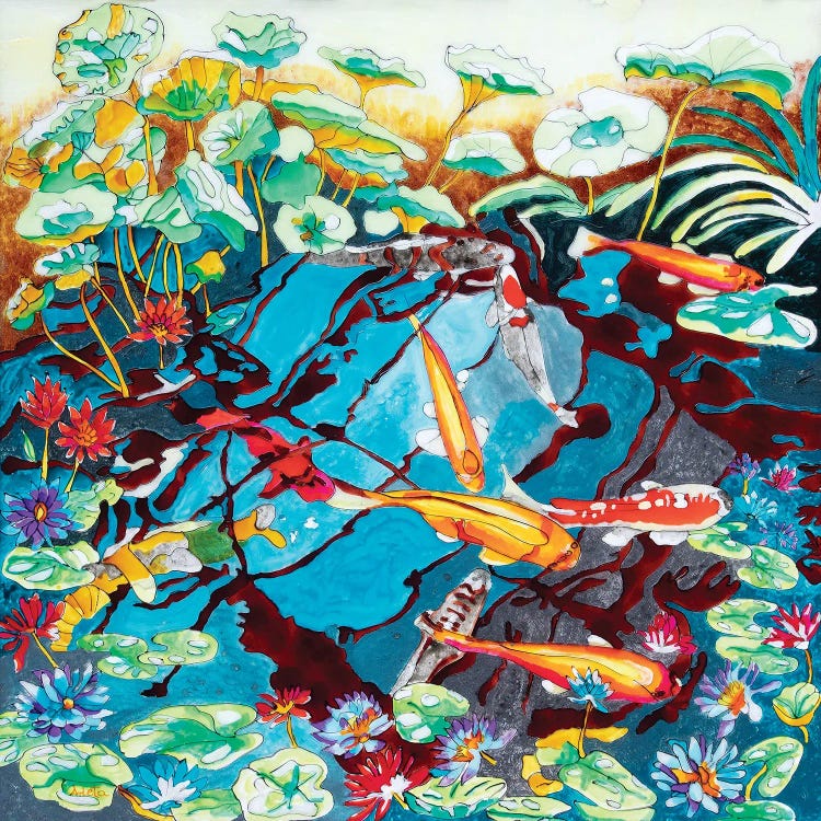 Orange Koi by Arleta Smolko wall art