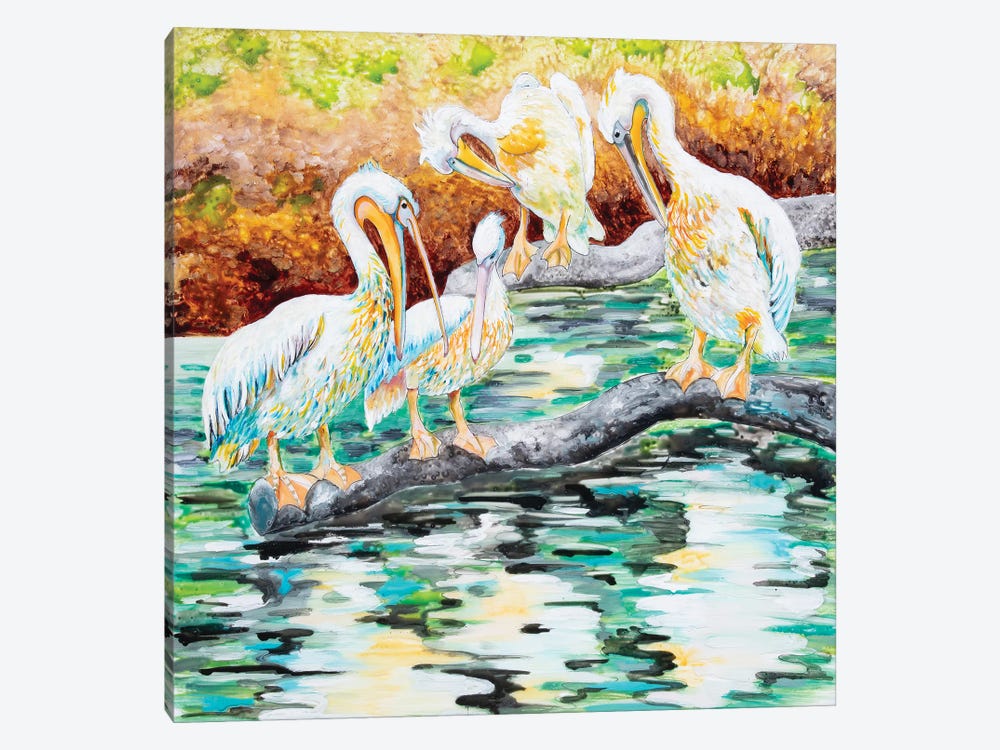 Pelicans by Arleta Smolko 1-piece Canvas Artwork