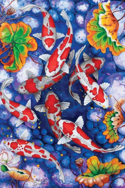 Arleta Smolko: Red Koi by Arleta Smolko