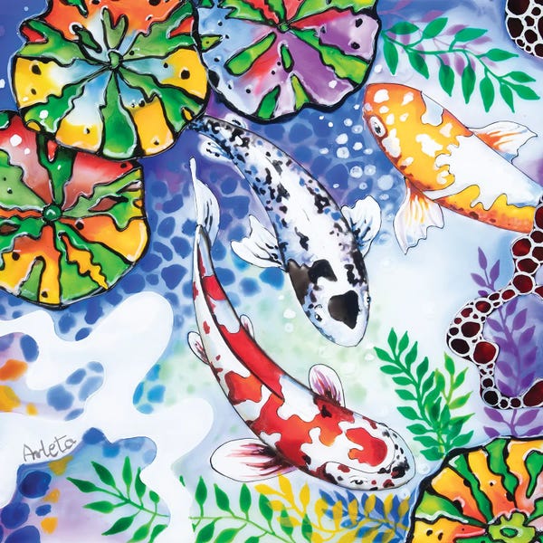 Arleta Smolko: Three Koi by Arleta Smolko