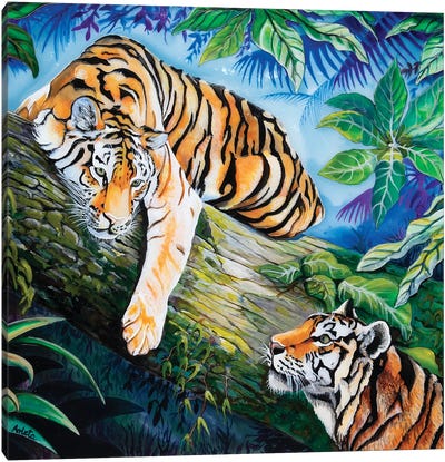 Tigers Canvas Art Print - Arleta Smolko