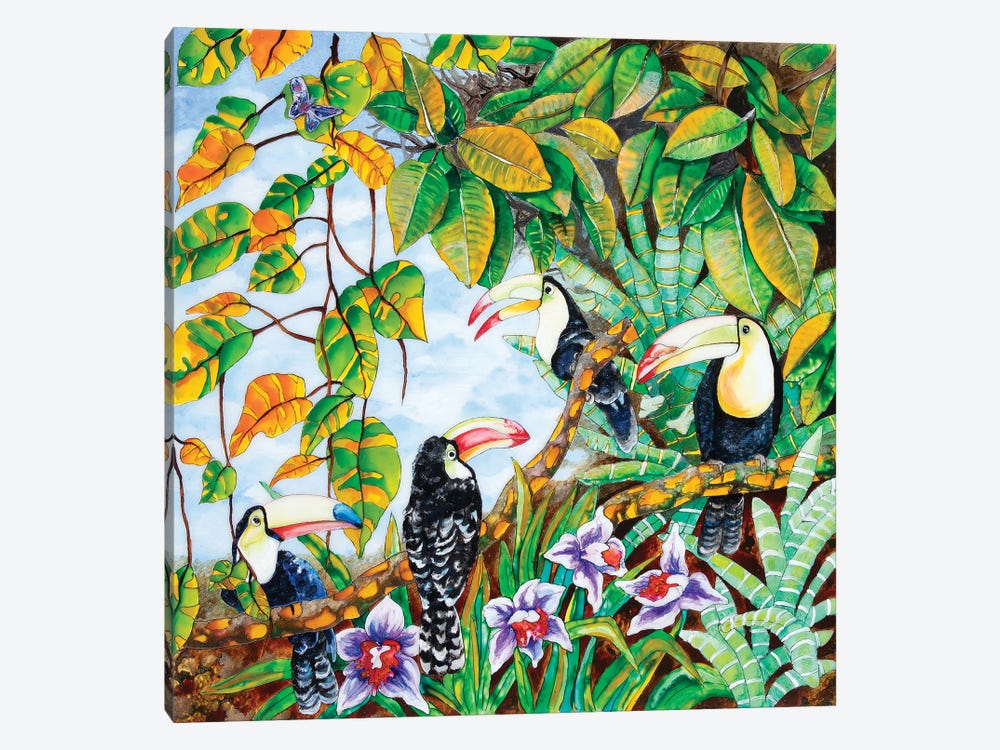 Toucans In The Forest by Arleta Smolko 1-piece Canvas Art