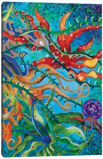 Underwater Carnival Canvas Art Print - Koi Fish Art