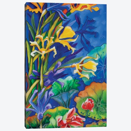 Yellow Iris Canvas Print #ASL34} by Arleta Smolko Canvas Art