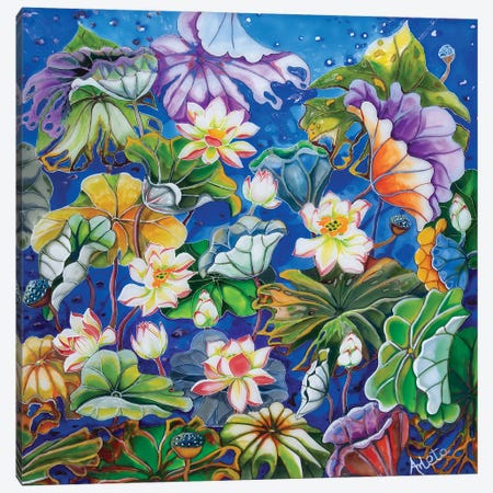 Candy Lilies Canvas Print #ASL4} by Arleta Smolko Canvas Wall Art