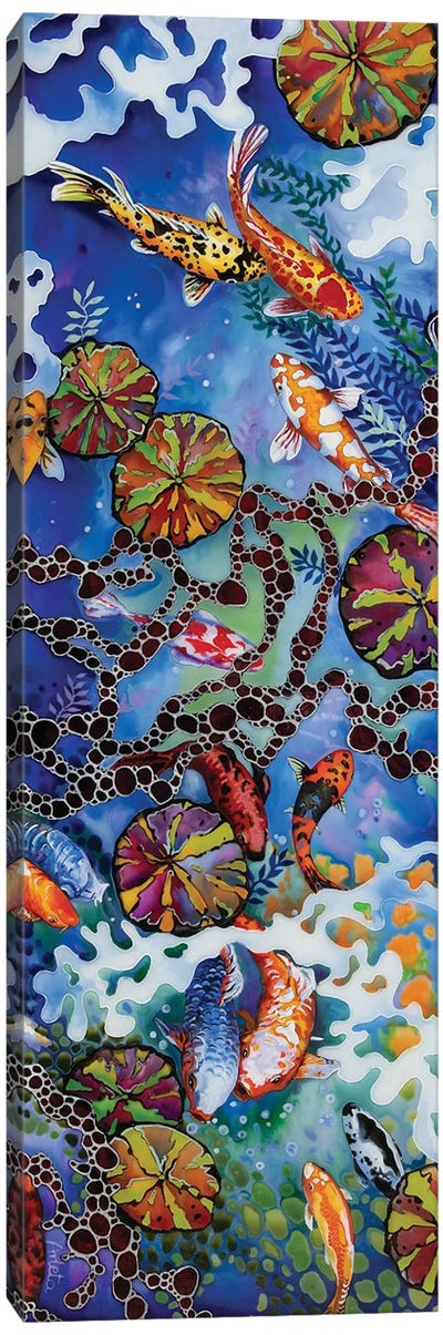 Colourful Koi II Canvas Art Print - Arleta Smolko
