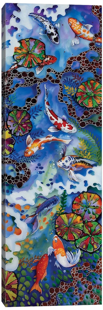 Colourful Koi III Canvas Art Print - Asian Décor