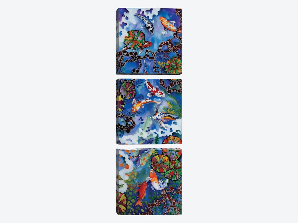 Colourful Koi III by Arleta Smolko 3-piece Canvas Art
