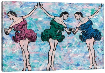 Trio Canvas Art Print - Dancer Art