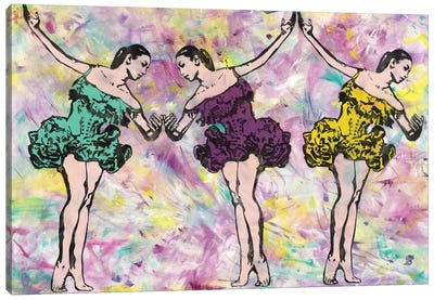 Trio In Pink Canvas Art Print - Amy Smith