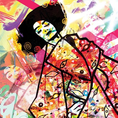 Eyes On You Abstract by Amy Smith art print