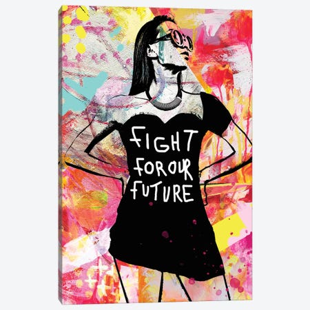Fight For Our Future Abstract Canvas Print #ASM48} by Amy Smith Canvas Print