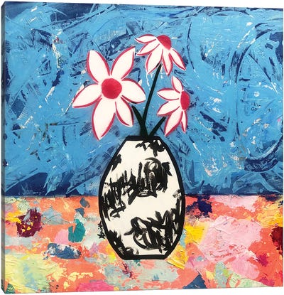 First Of Its Kind Floral Abstract Canvas Art Print - Amy Smith