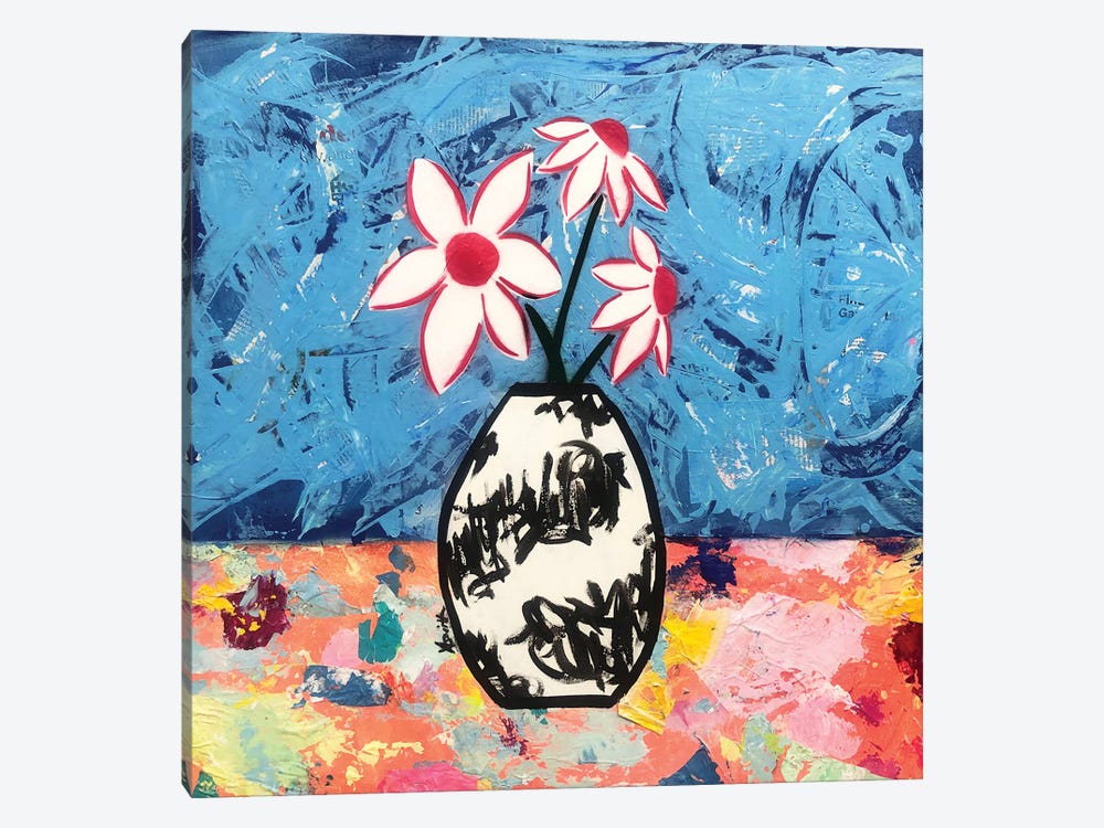 First Of Its Kind Floral Abstract by Amy Smith 1-piece Canvas Artwork