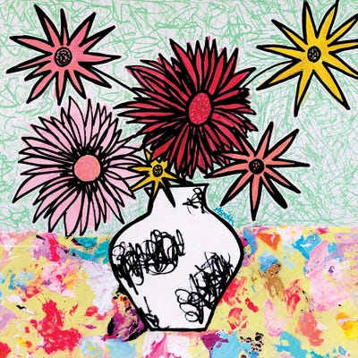 Welcome To The Party Floral by Amy Smith canvas print