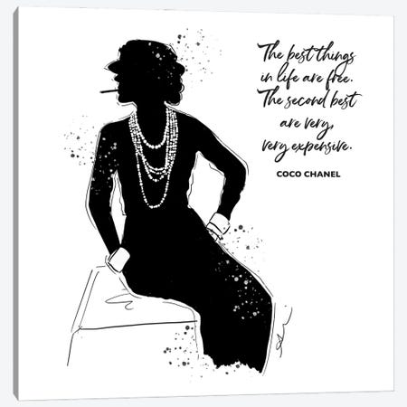 Framed Canvas Art - Coco Chanel by Natasha Mylius ( People > celebrities > Models & Fashion Icons > Coco Chanel art) - 26x40 in