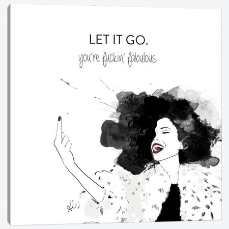 Let It Go Canvas Print #ASN23} by Alison Petrie Canvas Artwork