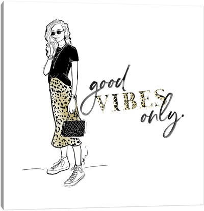 Good Vibes Only Canvas Art Print - Alison Petrie