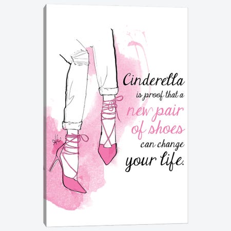 Cinderella Shoes Canvas Print #ASN37} by Alison Petrie Canvas Art