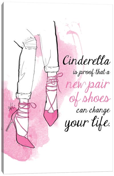 Cinderella Shoes Canvas Art Print - Alison Petrie