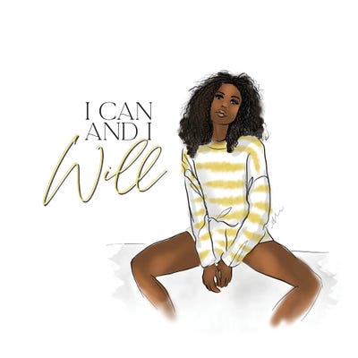 I Can & I Will by Alison Petrie framed canvas print