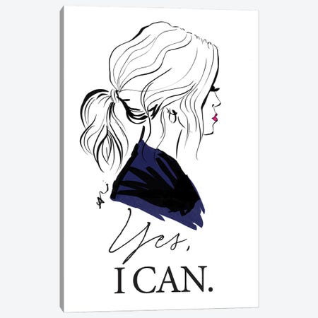 Yes I Can Canvas Print #ASN86} by Alison Petrie Canvas Art Print